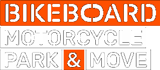bikeboard motorcycle park and move logo